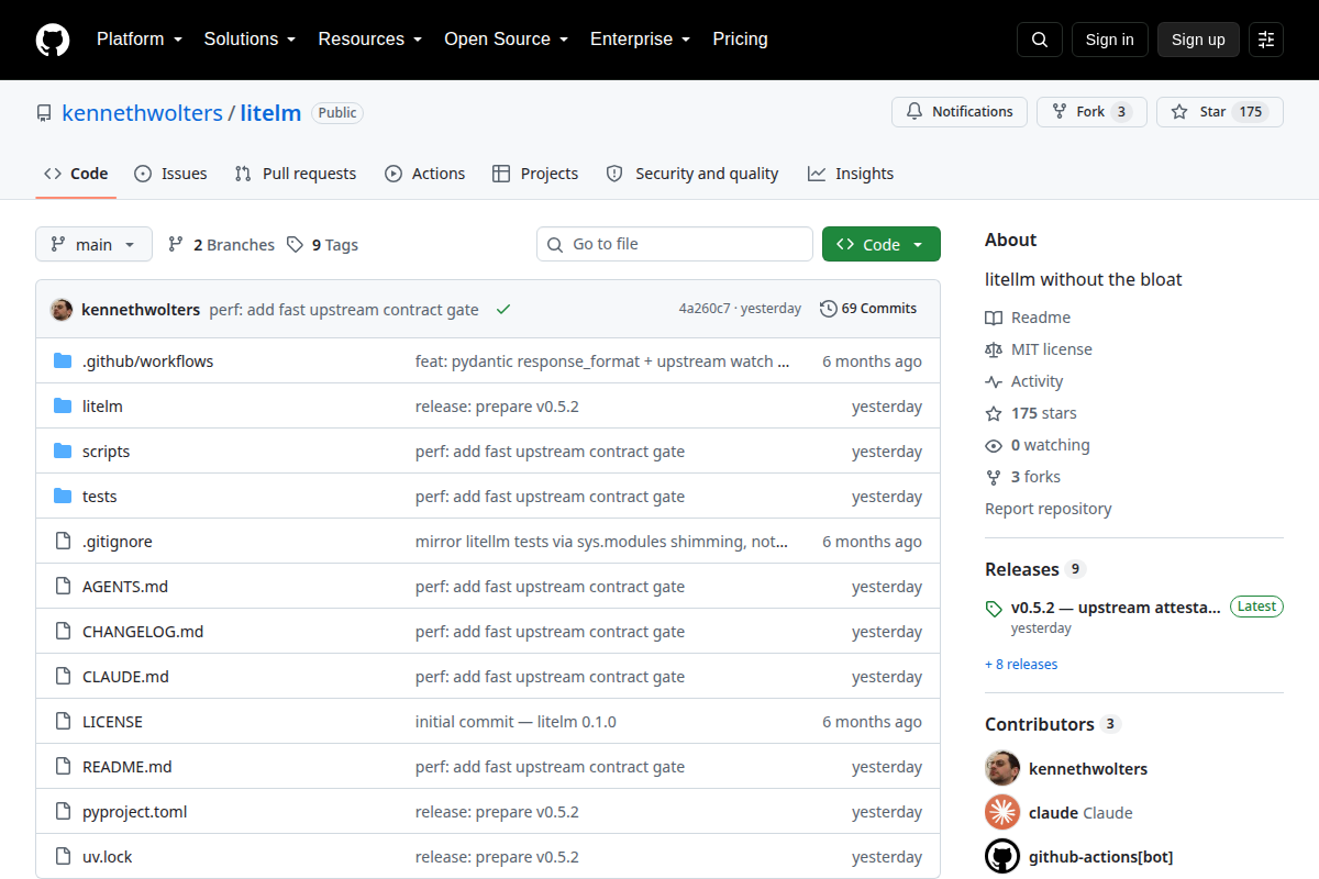 Litelm: LiteLLM Without the Bloat screenshot