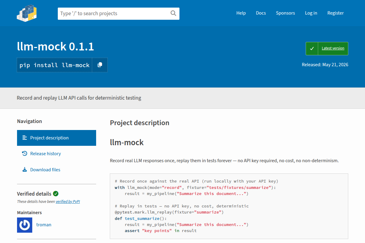 llm-mock screenshot