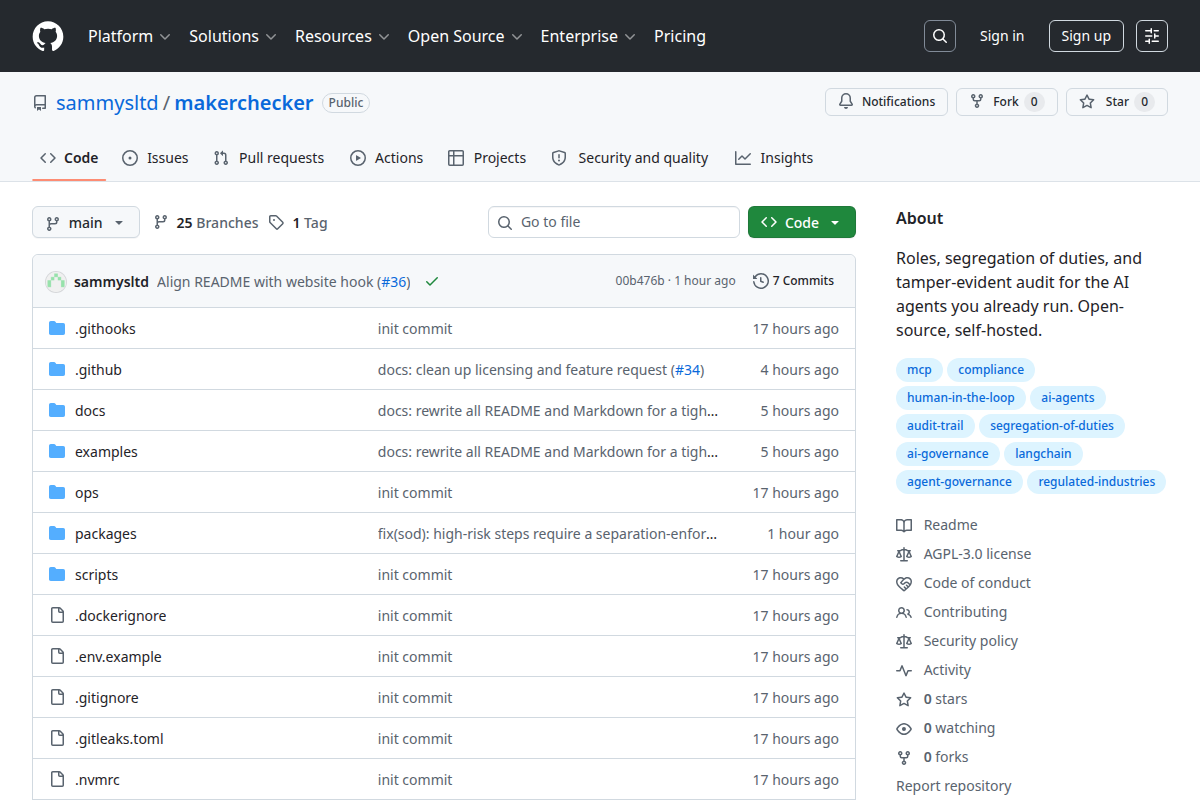MakerChecker screenshot