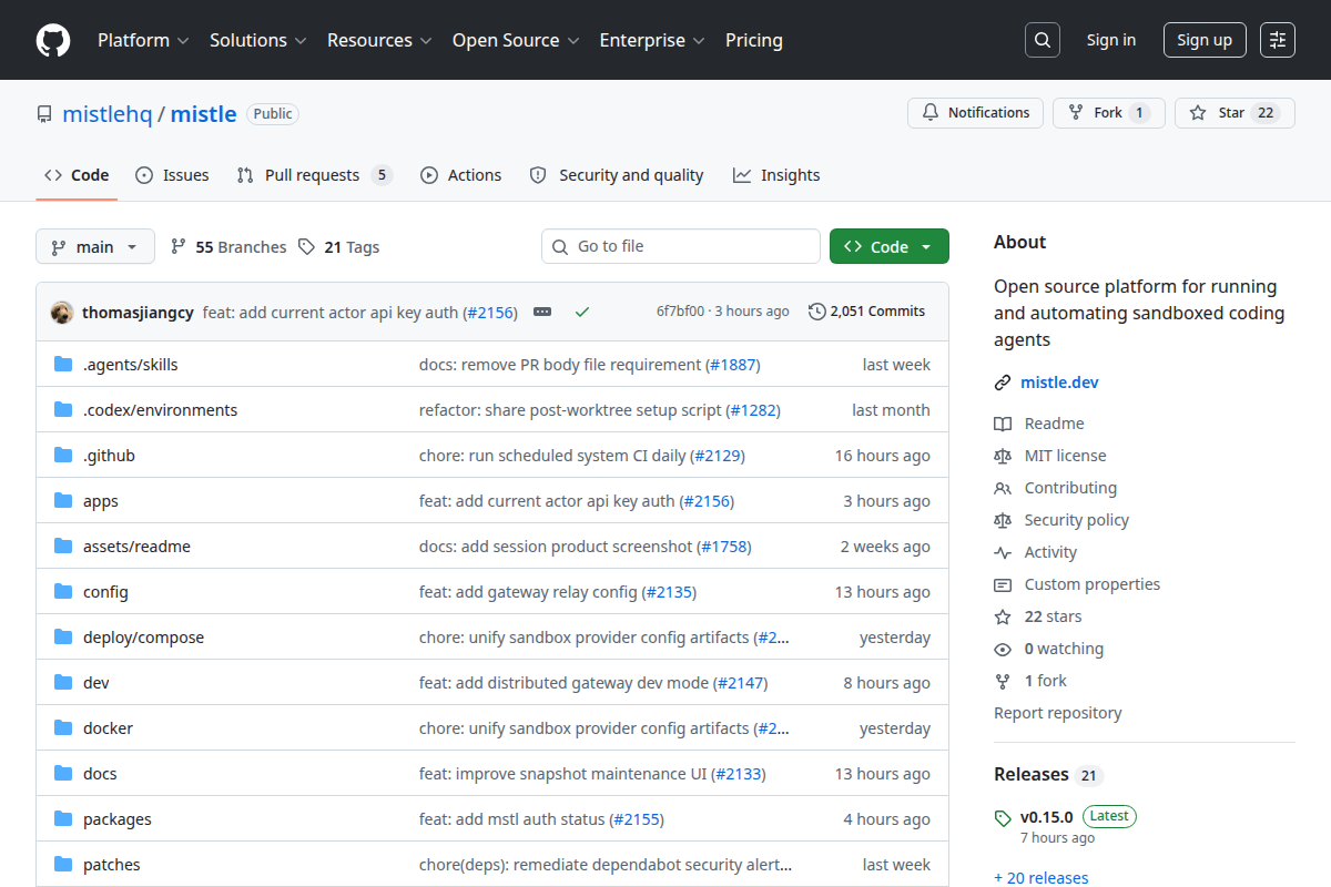 Mistle screenshot
