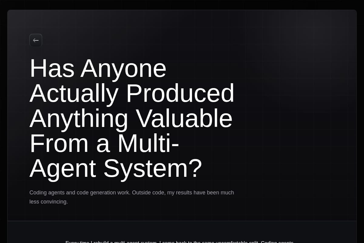 Multi-Agent is a snake oil thumbnail