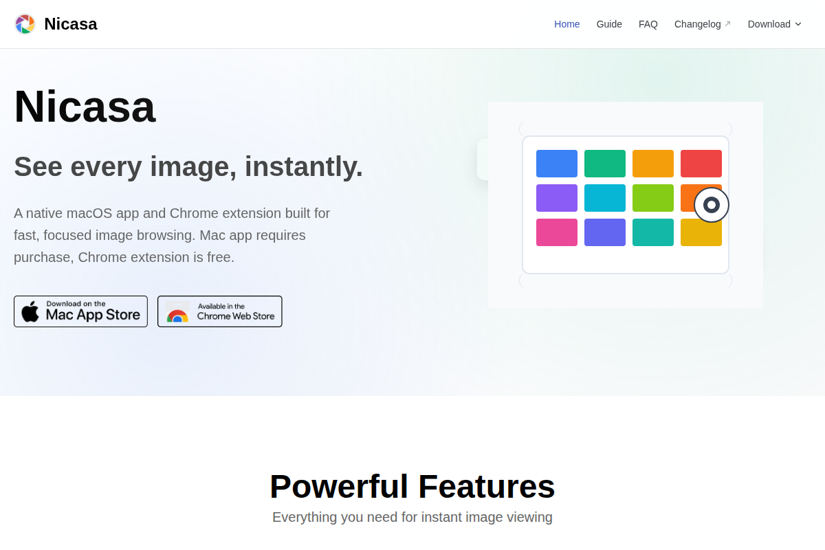 Nicasa screenshot