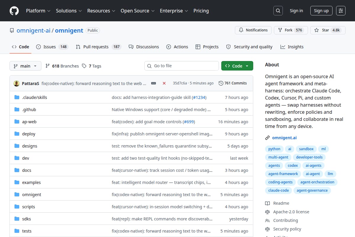 Omnigent screenshot