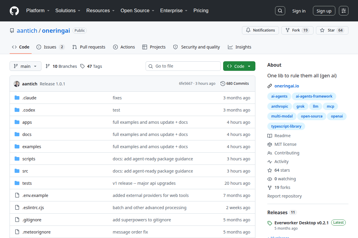 OneRingAI screenshot