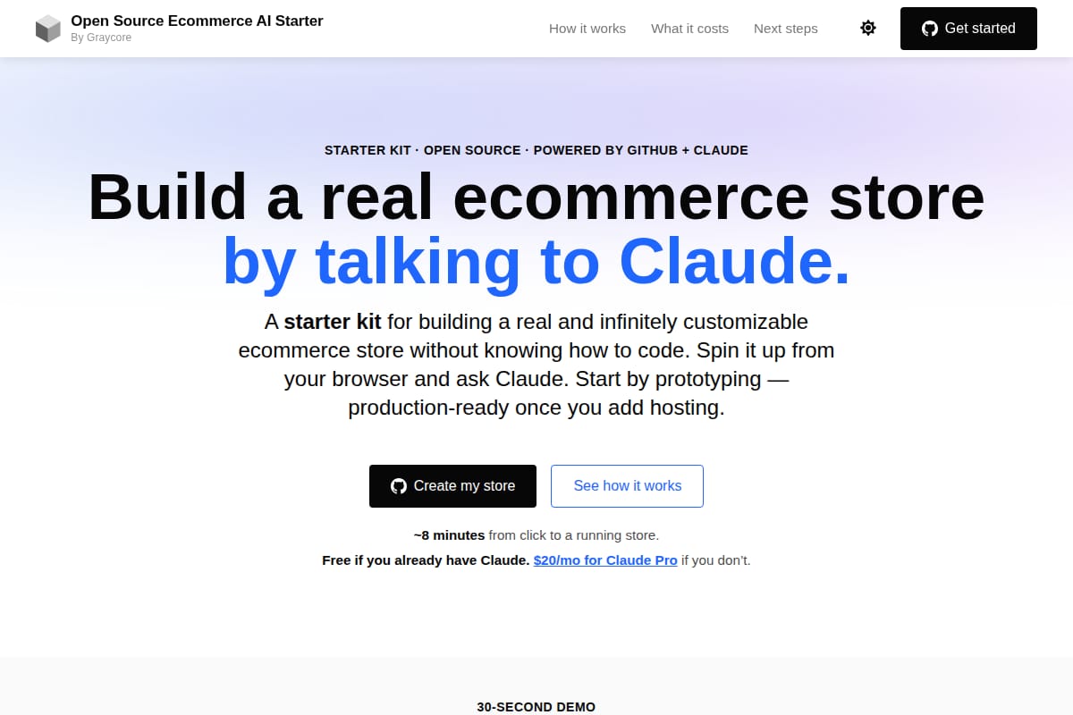 Open Source Ecommerce AI Starter thumbnail