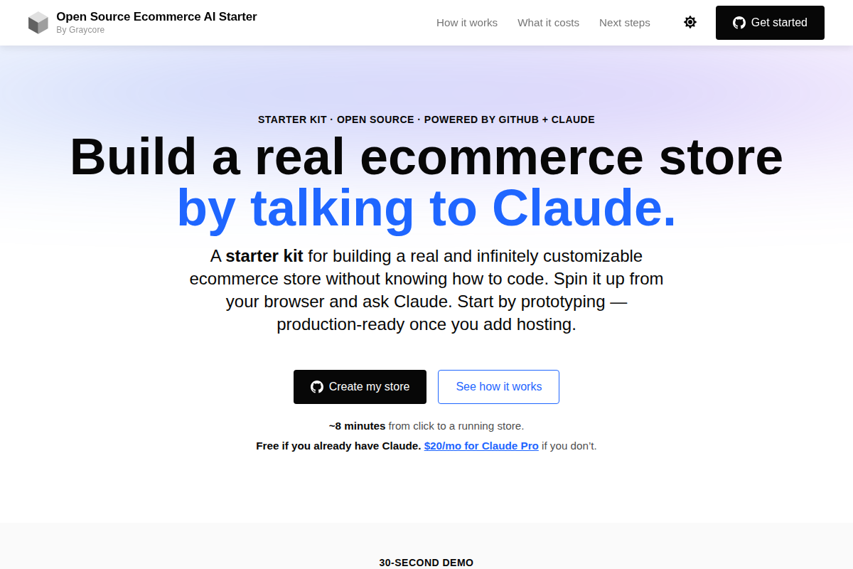 Open Source Ecommerce AI Starter screenshot