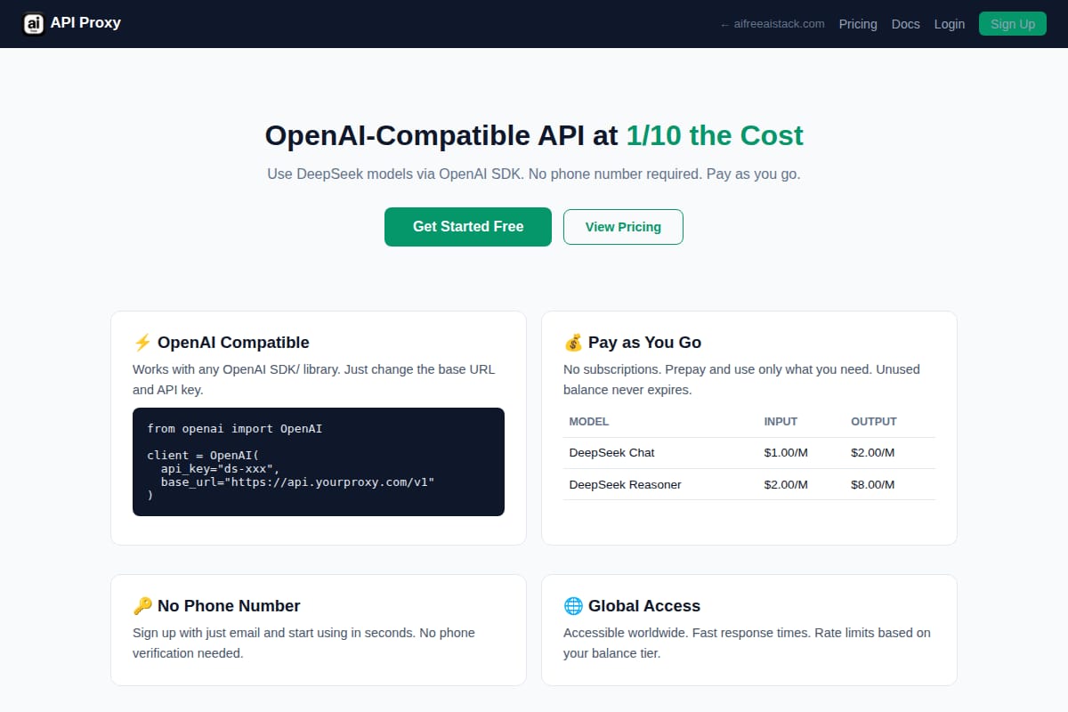 OpenAI-Compatible DeepSeek API thumbnail