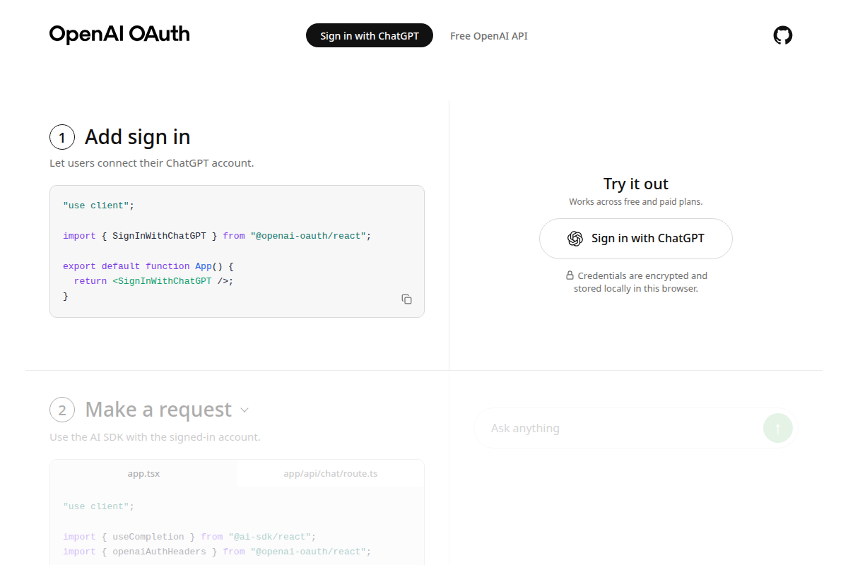 OpenAI OAuth screenshot
