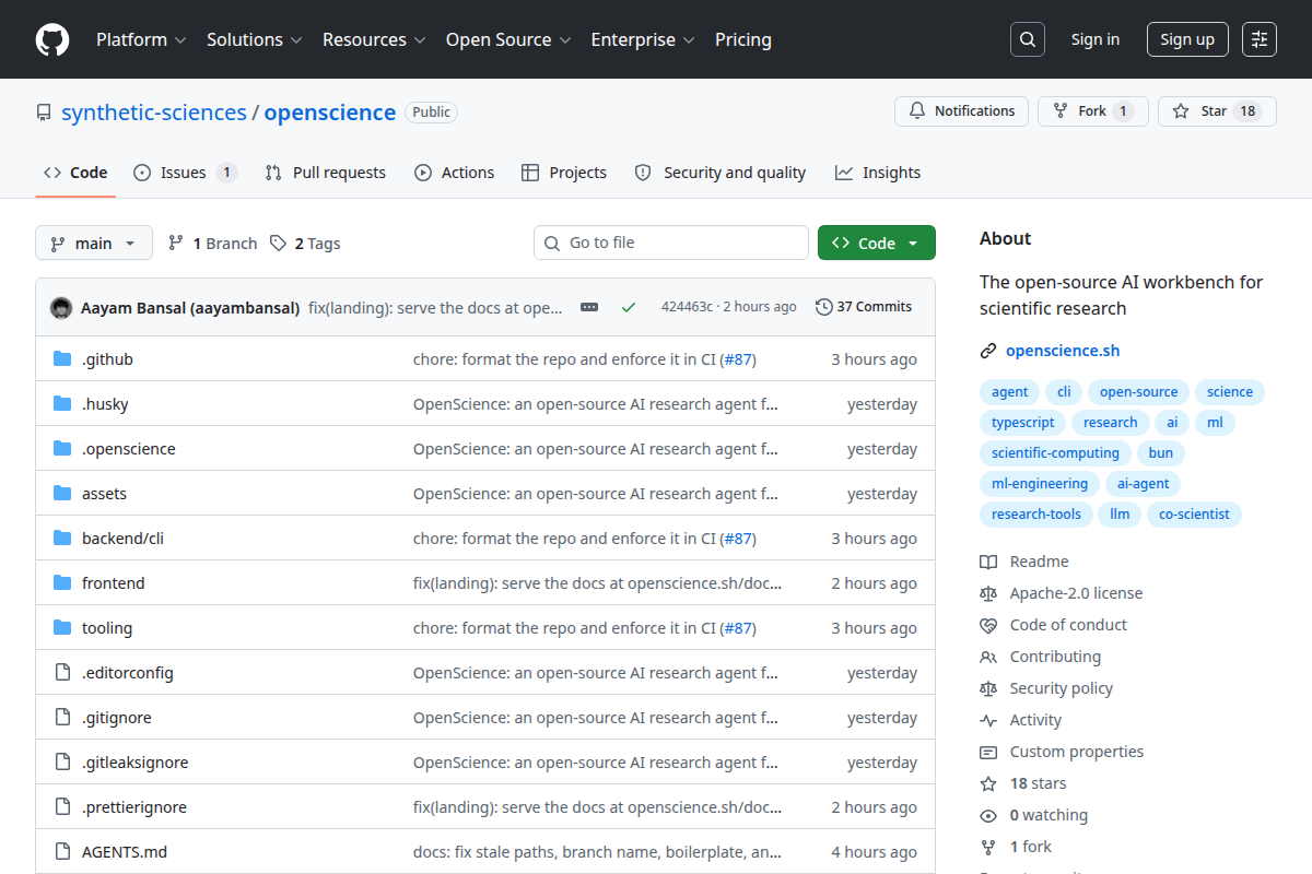 OpenScience screenshot