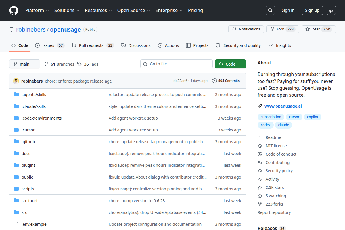 OpenUsage screenshot
