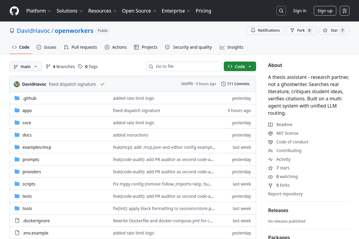 OpenWorkers screenshot