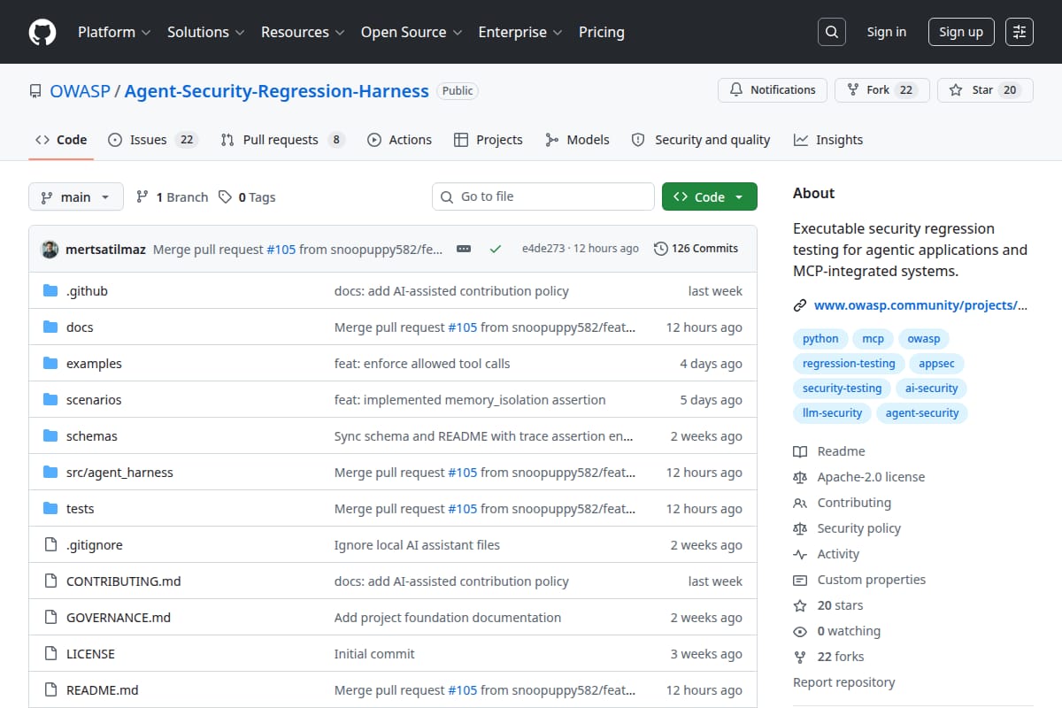 OWASP Agent Security Regression Harness thumbnail