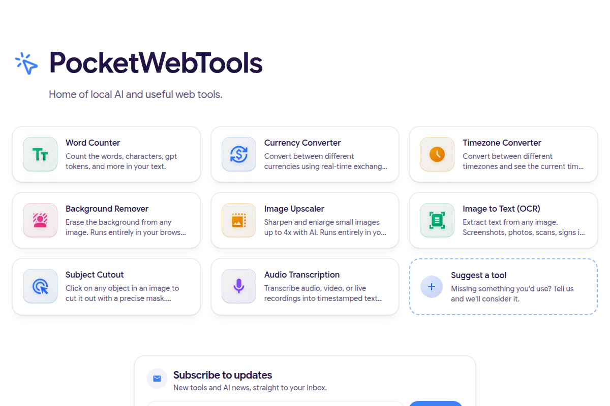 PocketWebTools screenshot