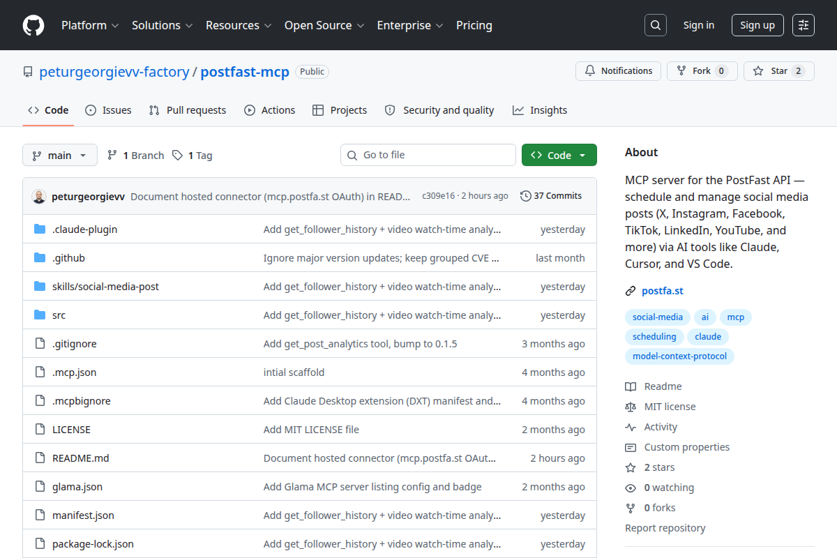 PostFast MCP screenshot