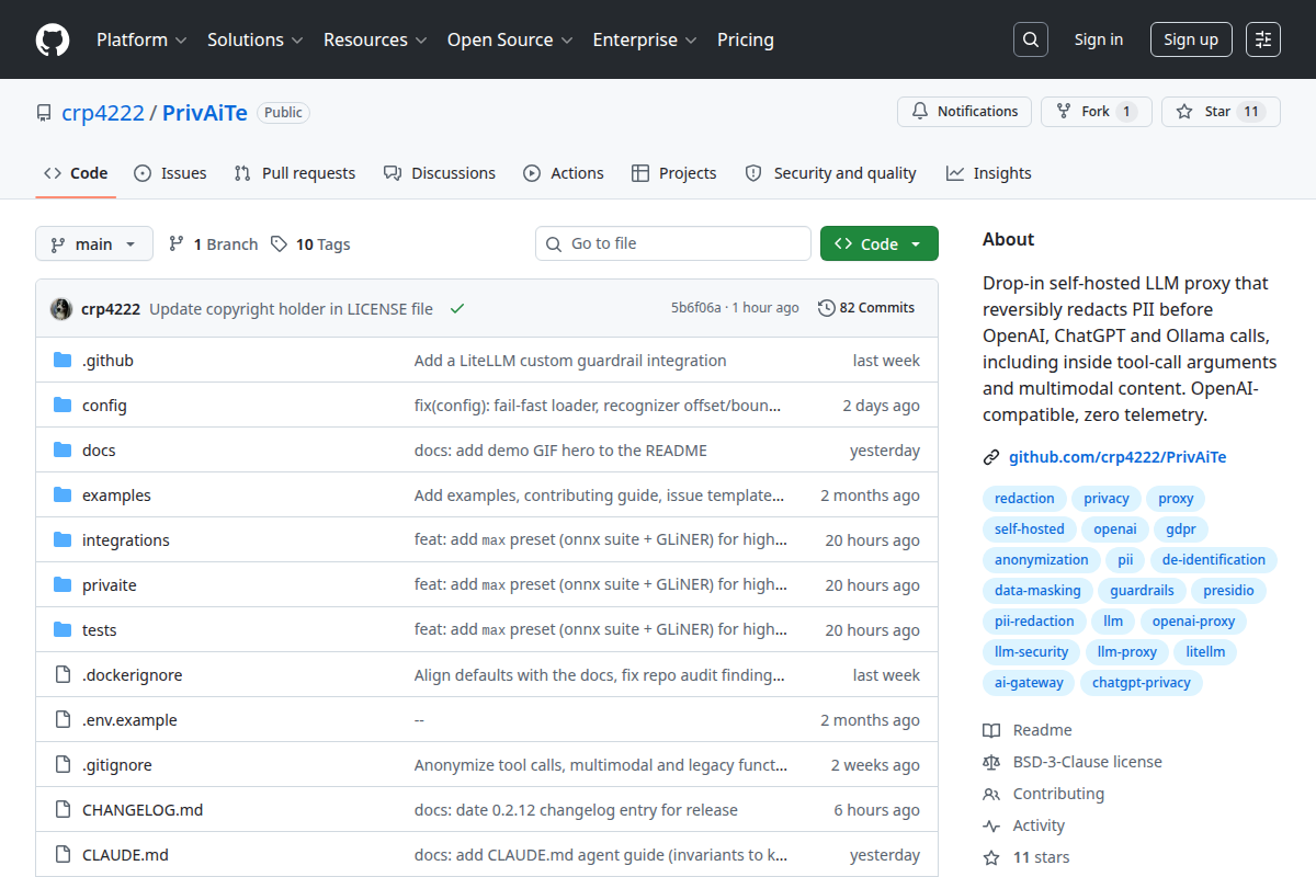 PrivAiTe screenshot