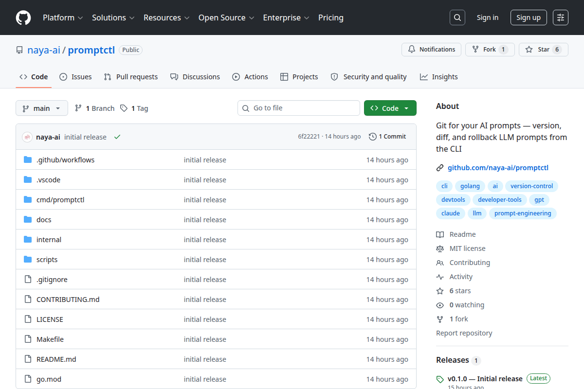 promptctl screenshot