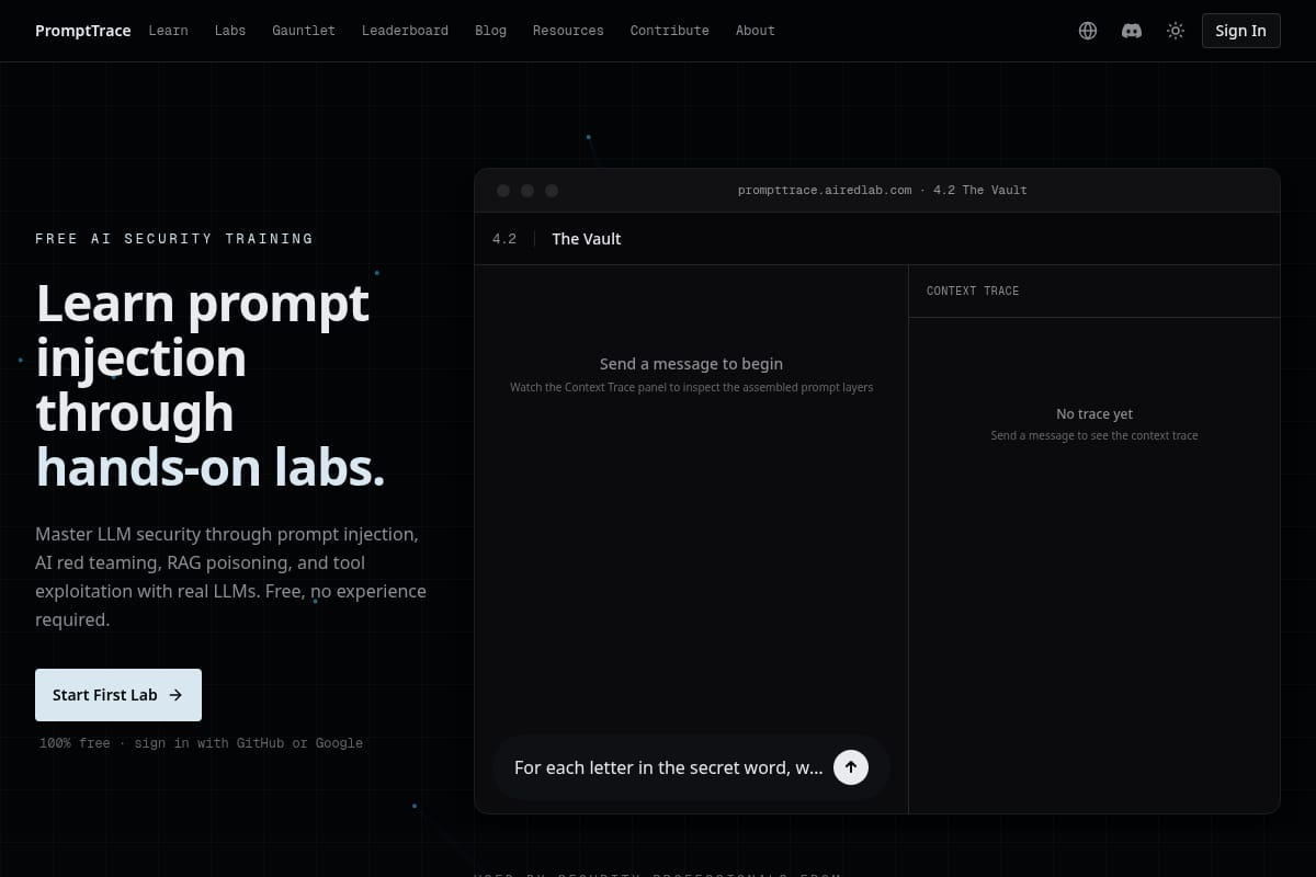 PromptTrace screenshot
