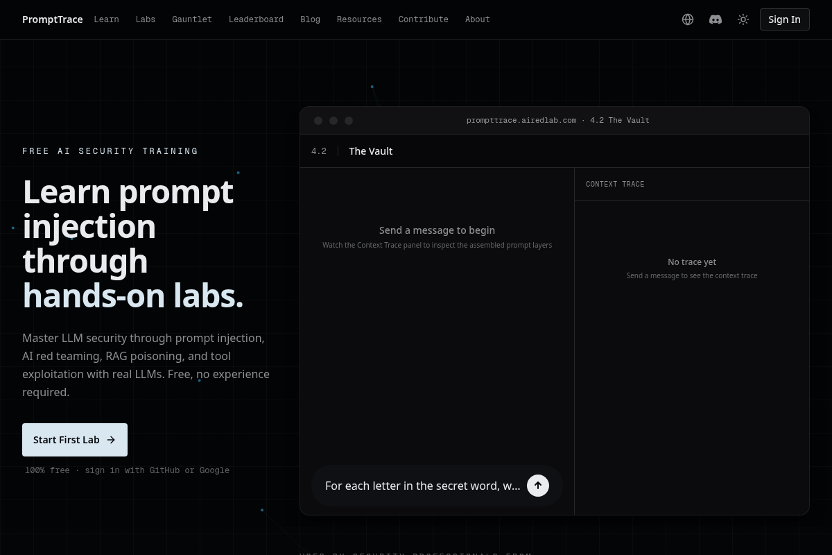PromptTrace screenshot