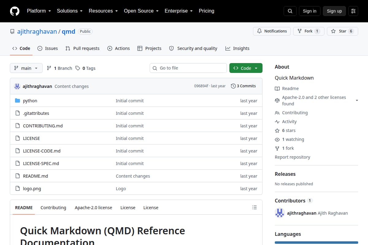 Quick Markdown (QMD) thumbnail