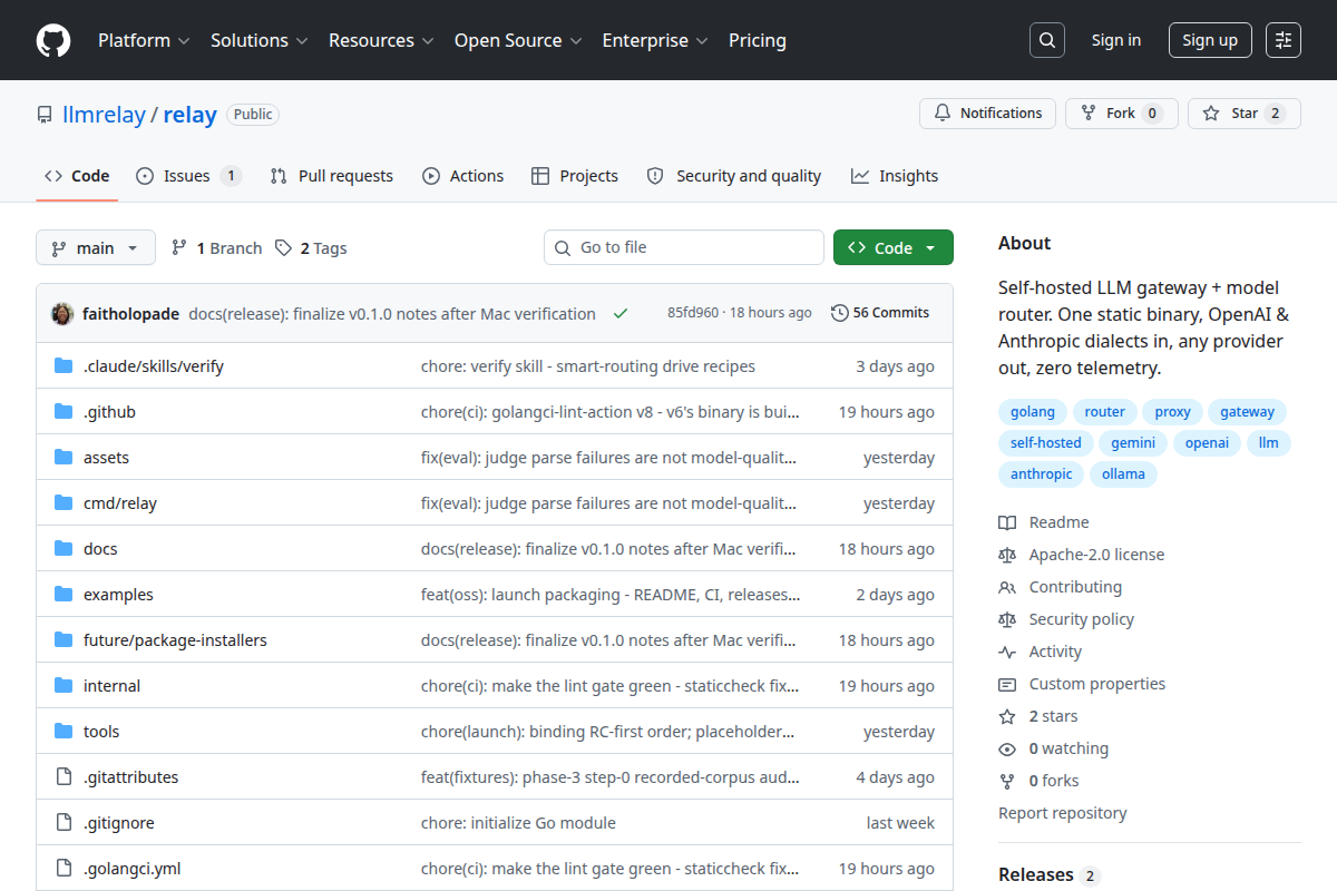 Relay screenshot
