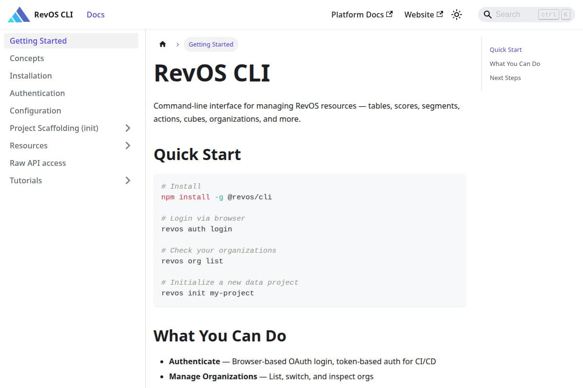 RevOS CLI thumbnail