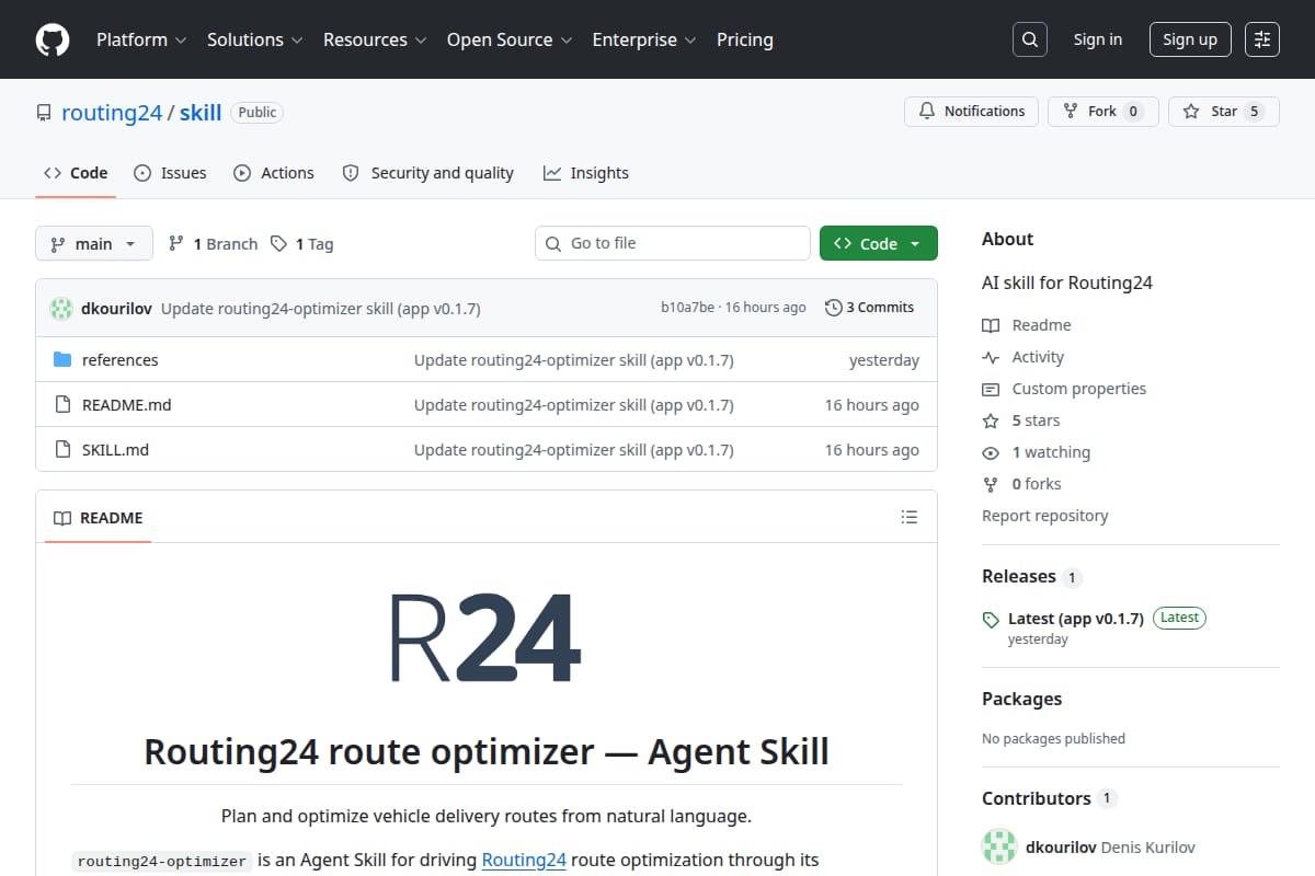 Routing24 route optimizer — Agent Skill thumbnail