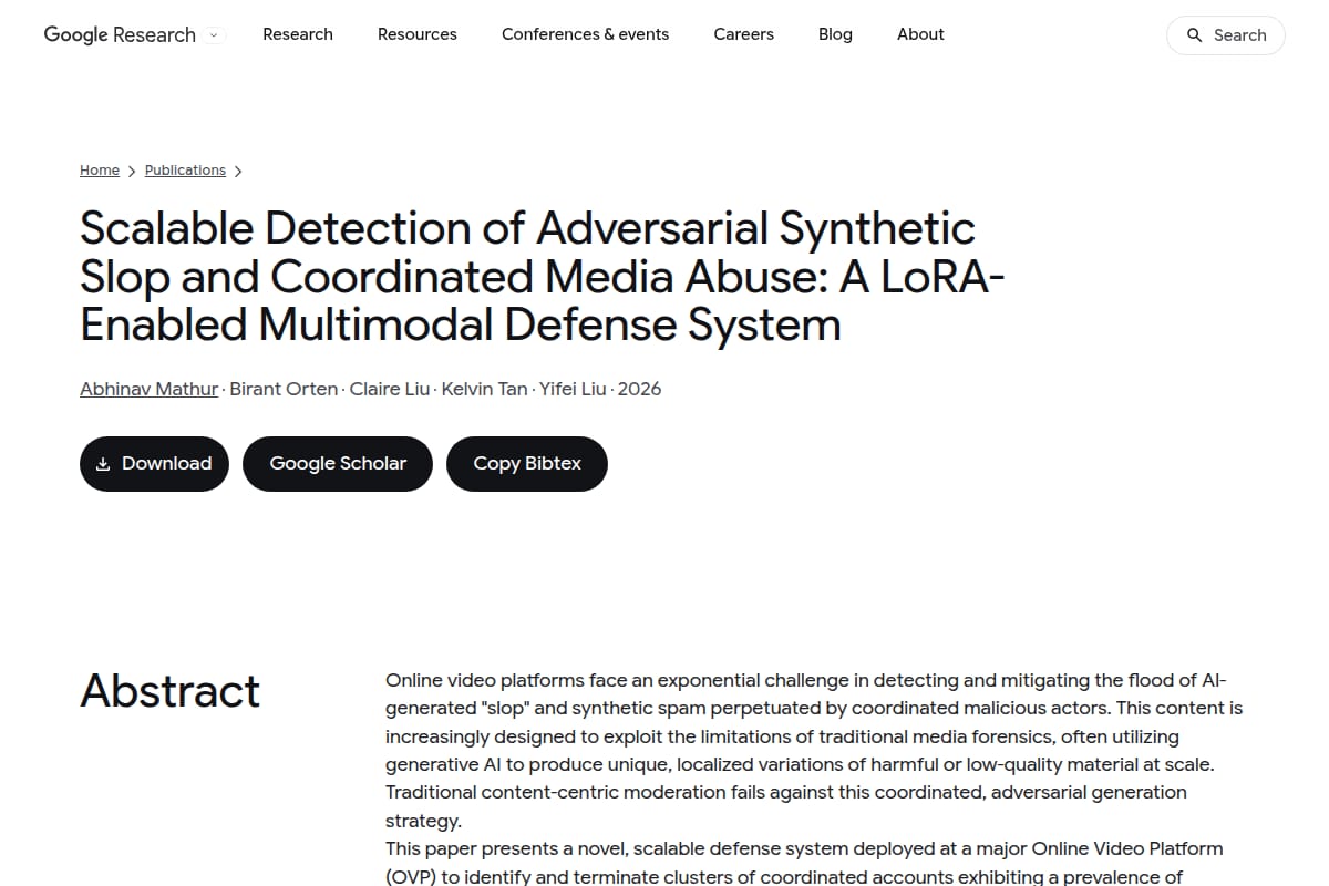 Scalable Detection of Adversarial Synthetic Slop and Coordinated Media Abuse thumbnail