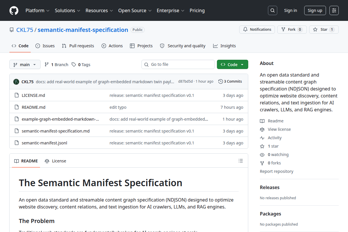 Semantic Manifest screenshot
