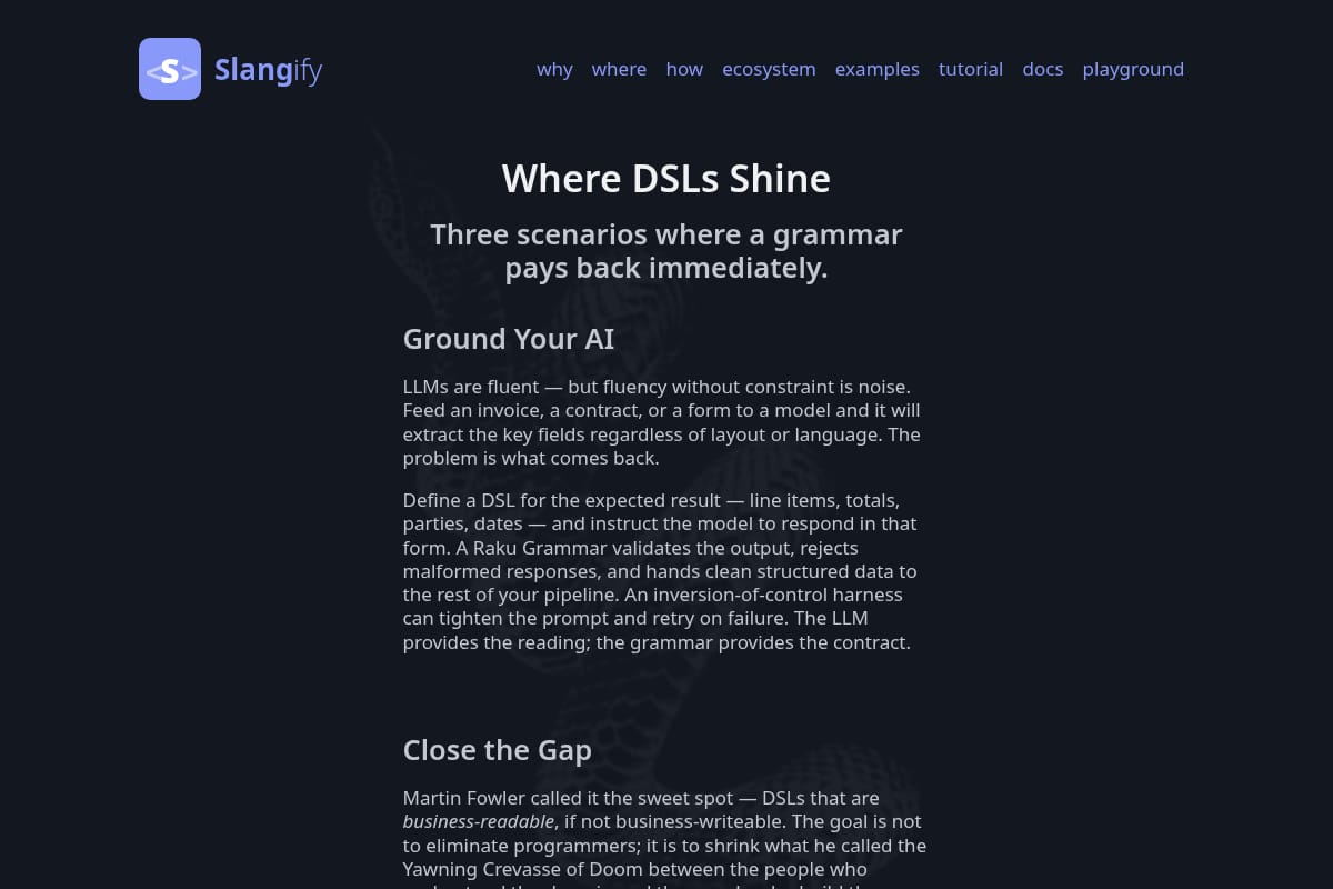 Slangify: The Case for DSLs in LLM Workflows thumbnail