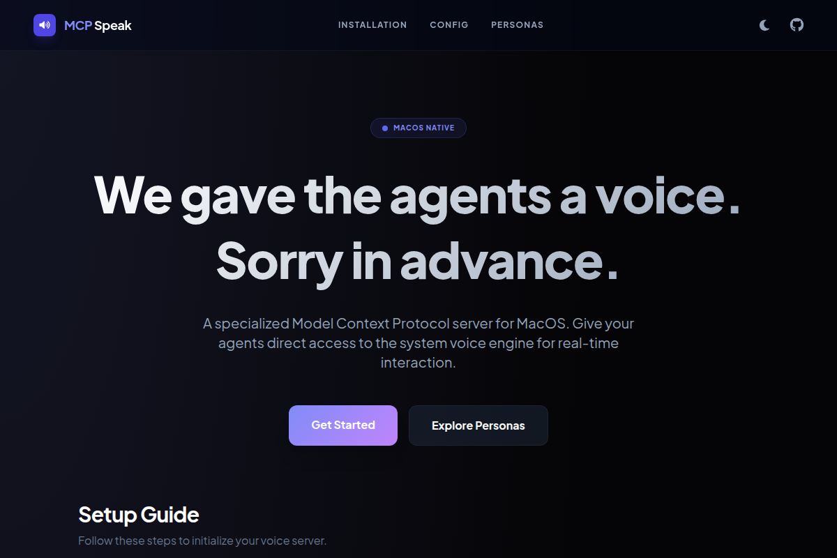 Speak MCP screenshot