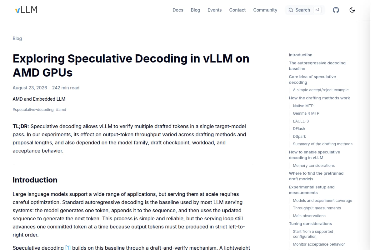 Speculative Decoding in vLLM on AMD GPUs thumbnail