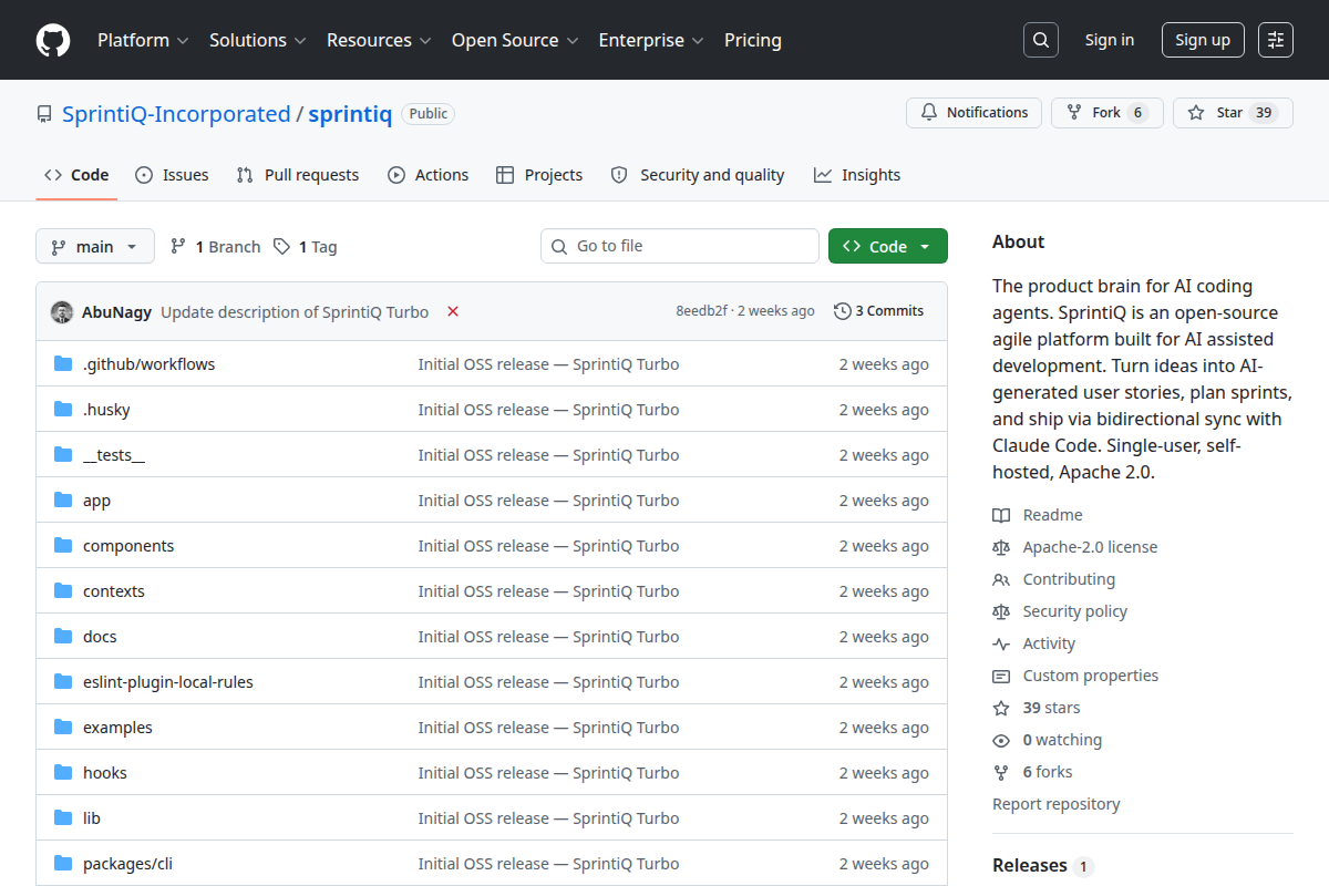 SprintiQ screenshot