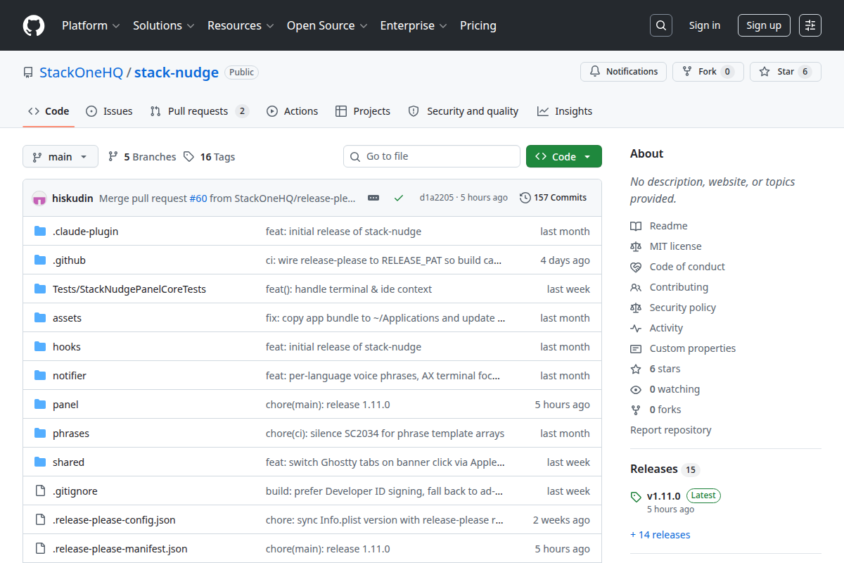 StackNudge screenshot