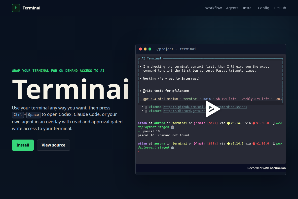 Terminai screenshot