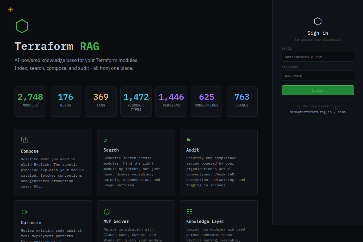 Terraform RAG screenshot