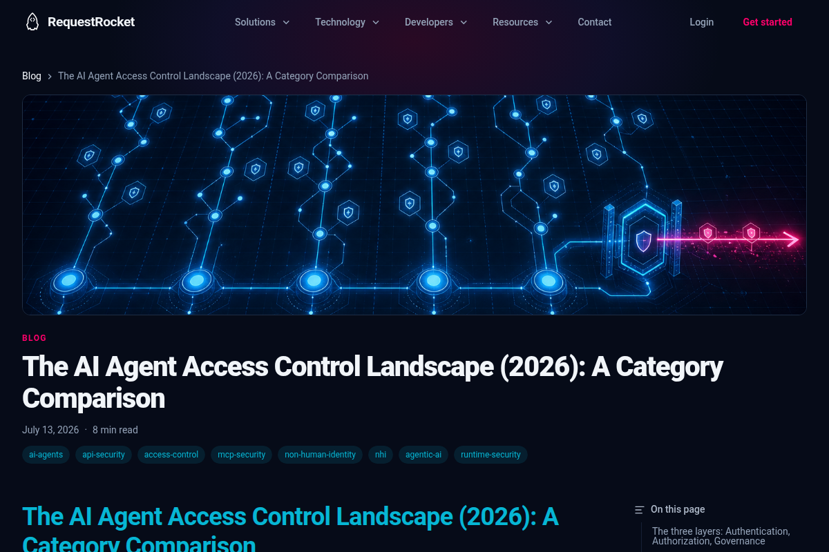 The AI Agent Access Control Landscape (2026): A Category Comparison screenshot