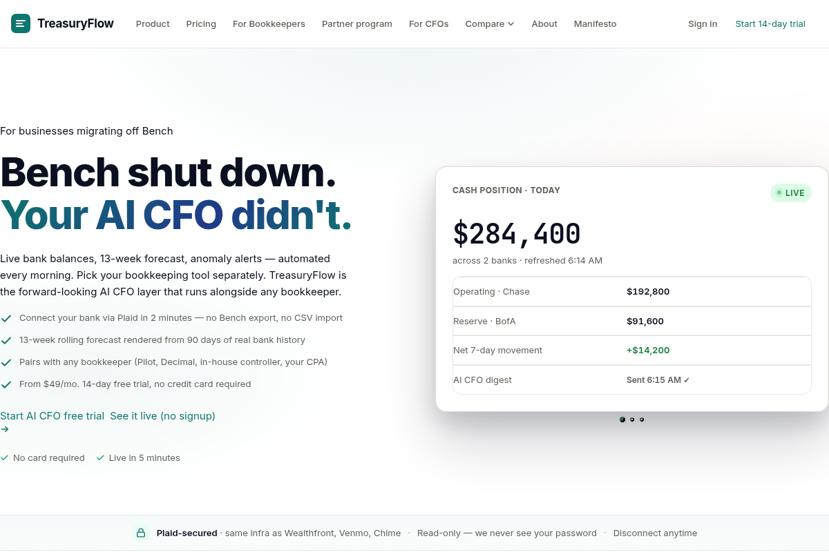 TreasuryFlow screenshot