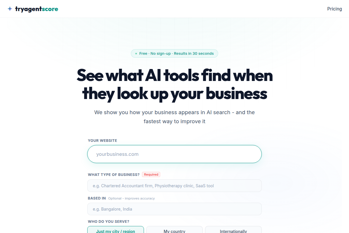 tryagentscore screenshot