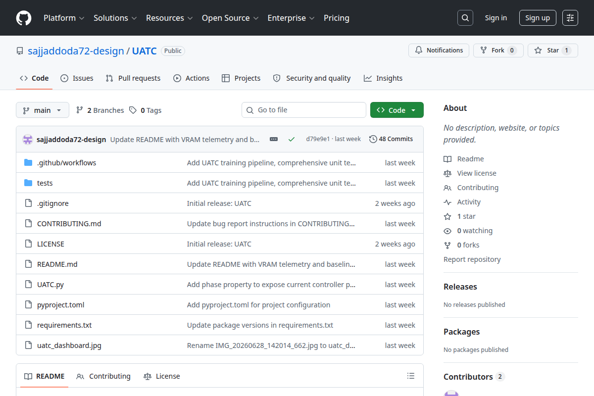 UATC (Universal Adaptive Training Controller) screenshot