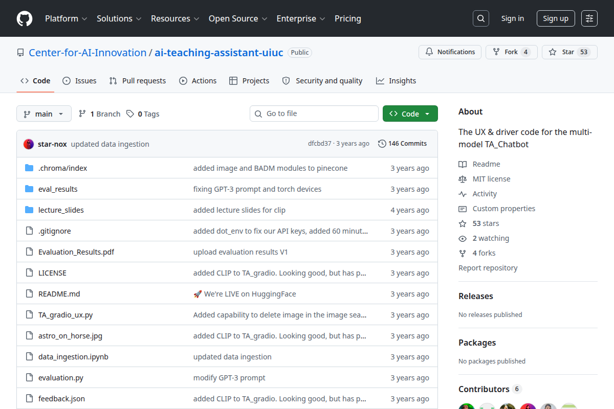 UIUC AI Teaching Assistant screenshot