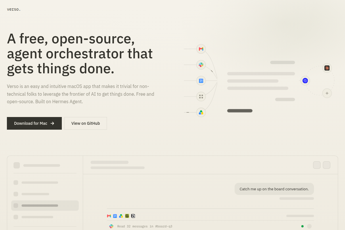 Verso screenshot