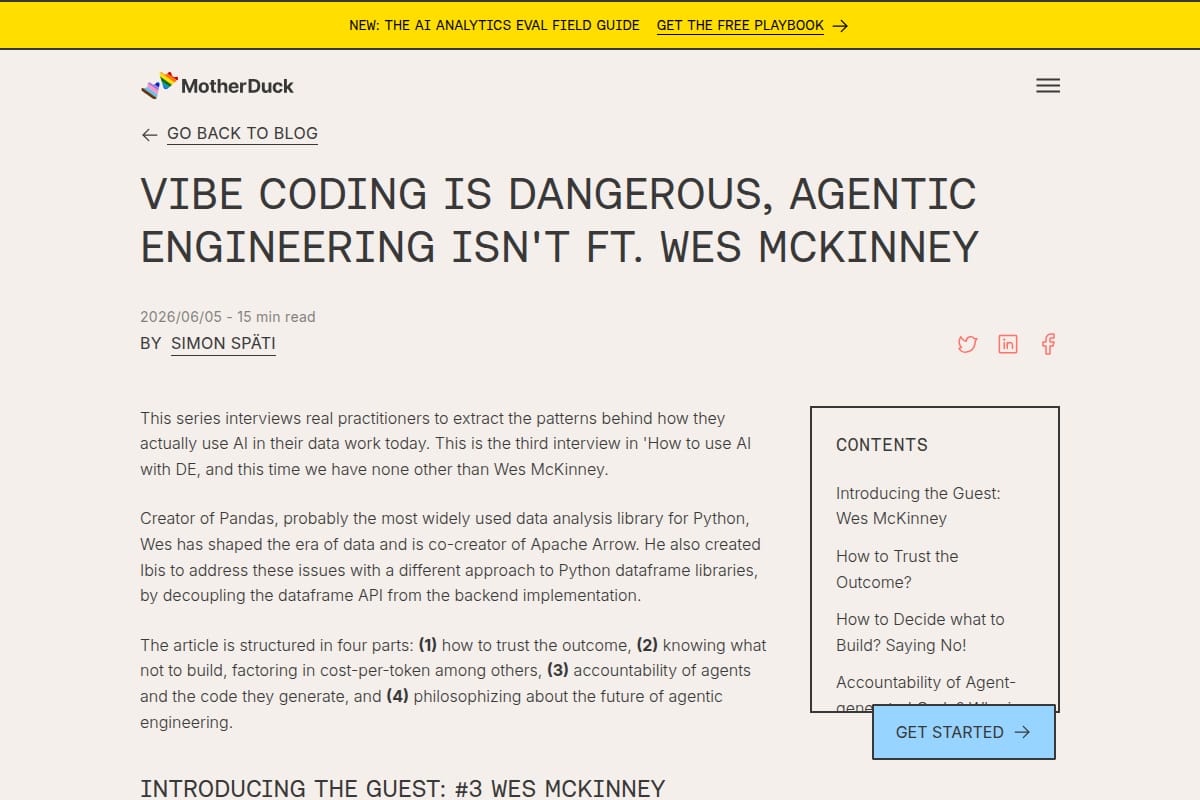 Vibe Coding Is Dangerous, Agentic Engineering Isn't ft. Wes McKinney thumbnail