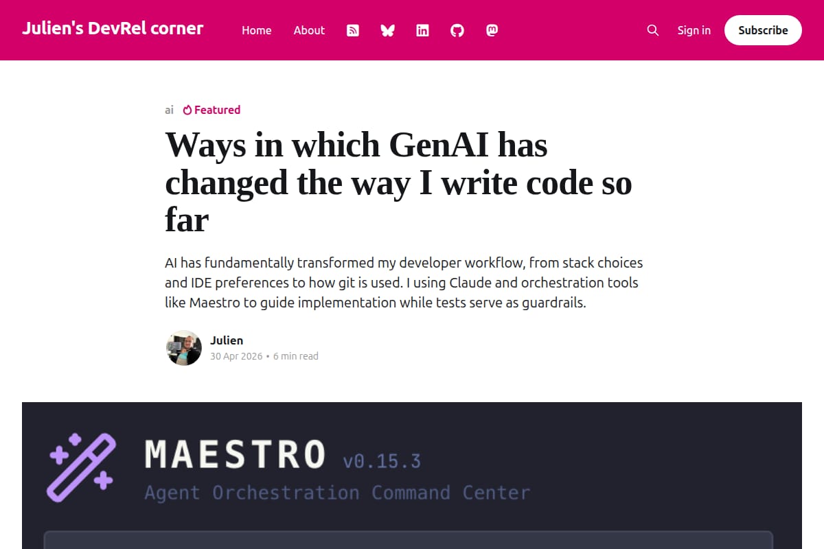 Ways in which GenAI has changed the way I write code so far thumbnail