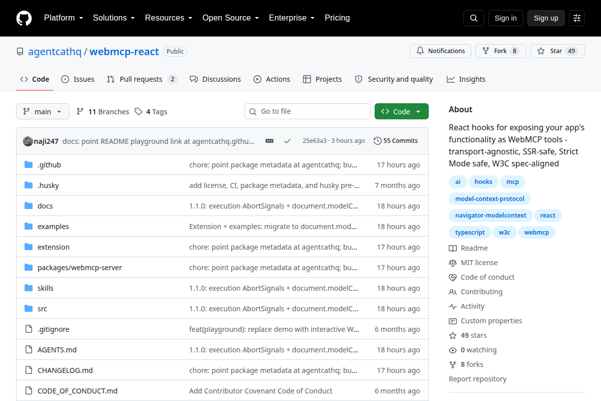 webmcp-react screenshot