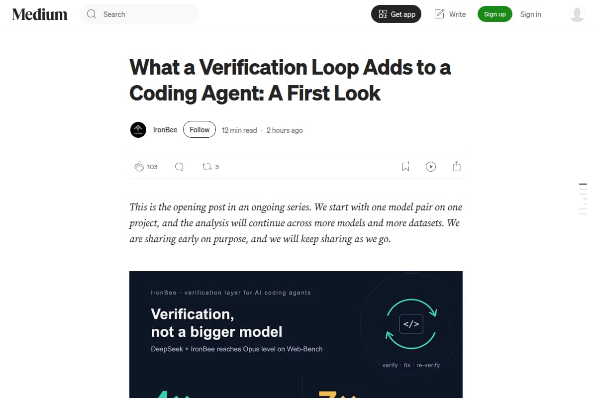 What a Verification Loop Adds to a Coding Agent: A First Look thumbnail