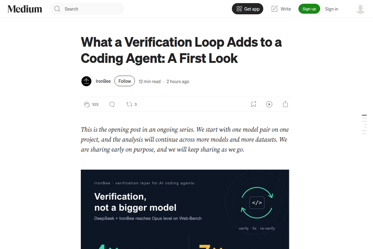 What a Verification Loop Adds to a Coding Agent: A First Look screenshot