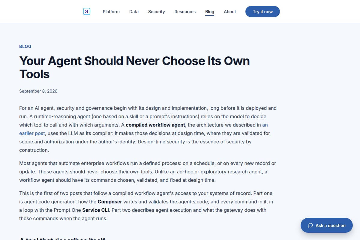 Why an Agent Should Never Choose Its Own Tools thumbnail