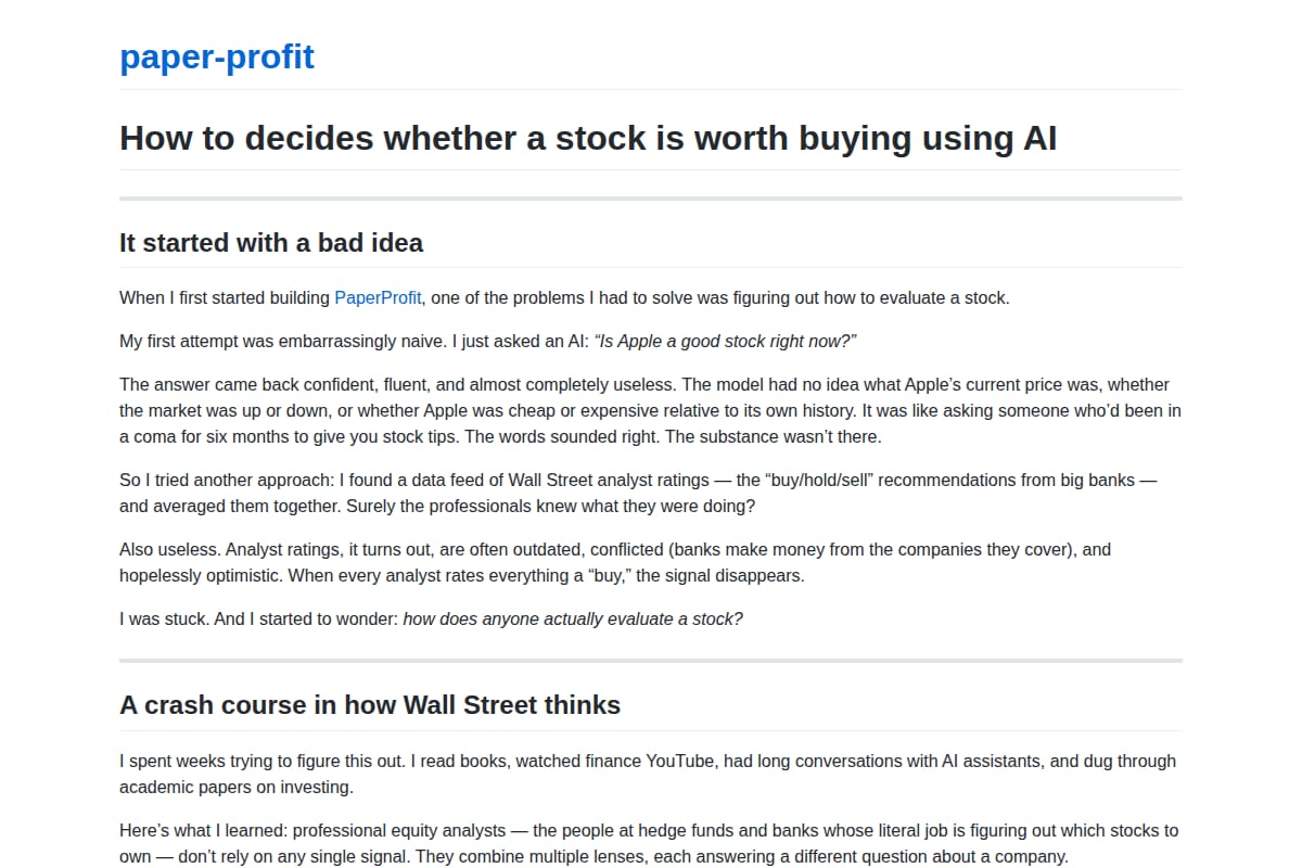 Why asking AI "is this stock a good buy?" is useless – and what to do instead thumbnail