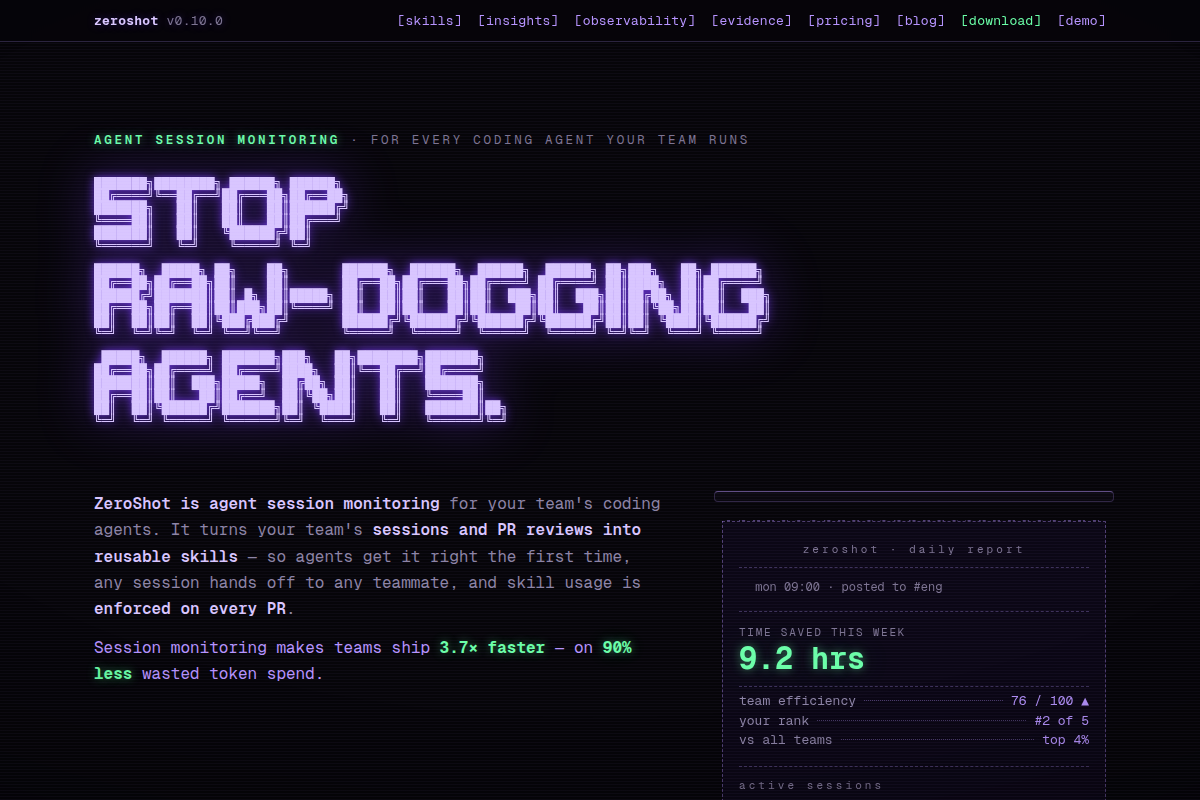 ZeroShot screenshot
